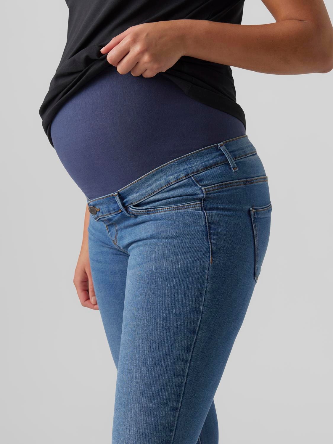 MAMA.LICIOUS Maternity-jeans -Medium Blue Denim - 20017298