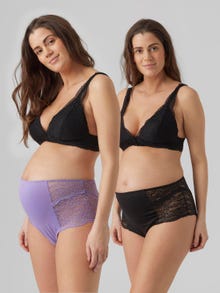 MAMA.LICIOUS MLSENIA 2-pack Slips -Black - 20017407