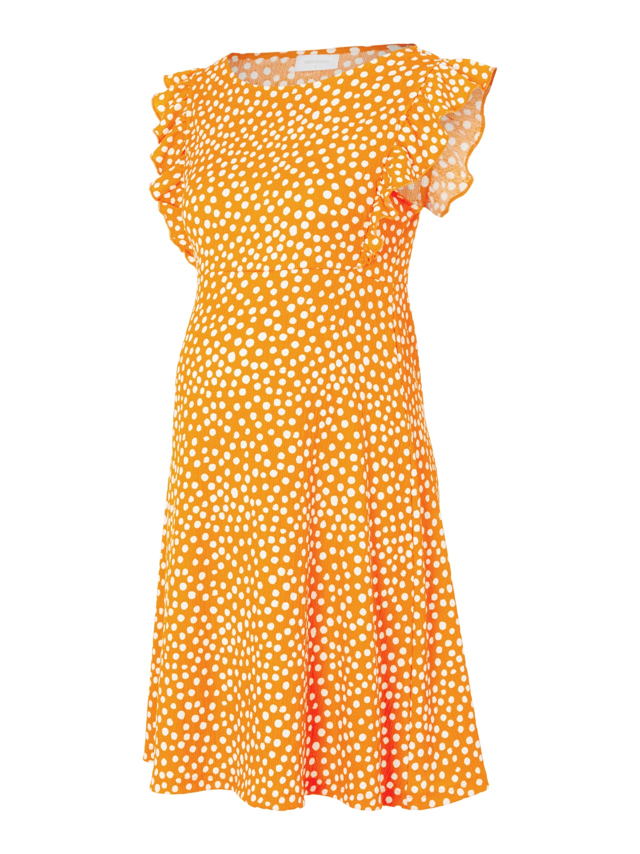 MAMA.LICIOUS Krój regularny Okragly dekolt Sukienka -Orange Pepper - 20017532