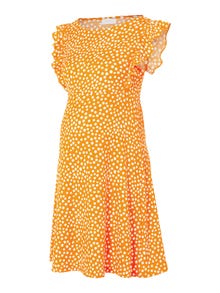 MAMA.LICIOUS Krój regularny Okragly dekolt Sukienka -Orange Pepper - 20017532