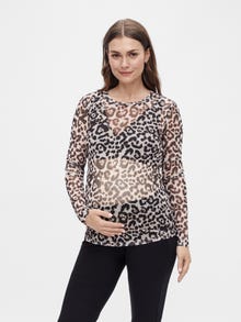 MAMA.LICIOUS Top Regular Fit Paricollo -Oatmeal - 20017618