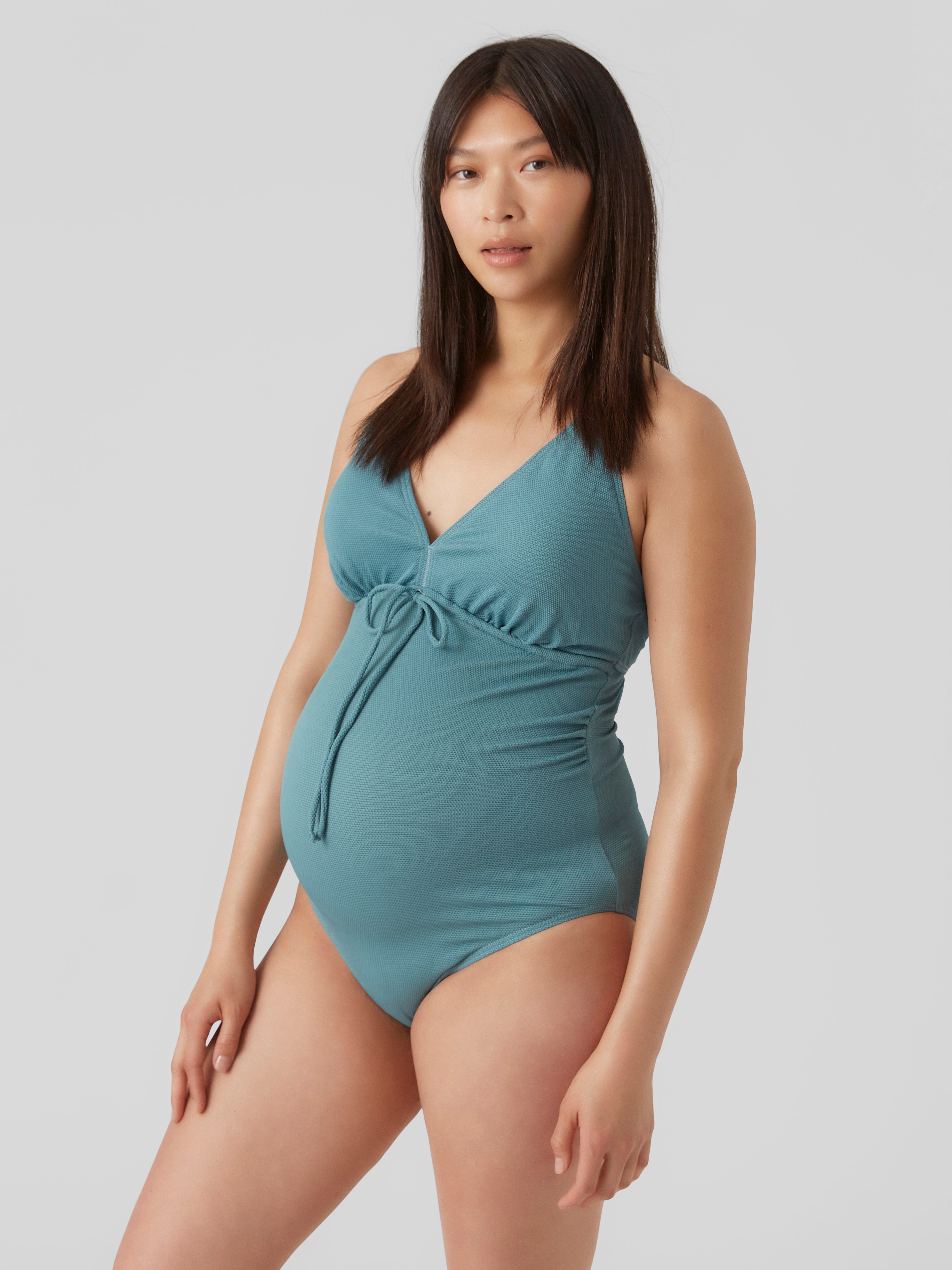 Maternity swimsuit Medium Turquoise MAMA.LICIOUS