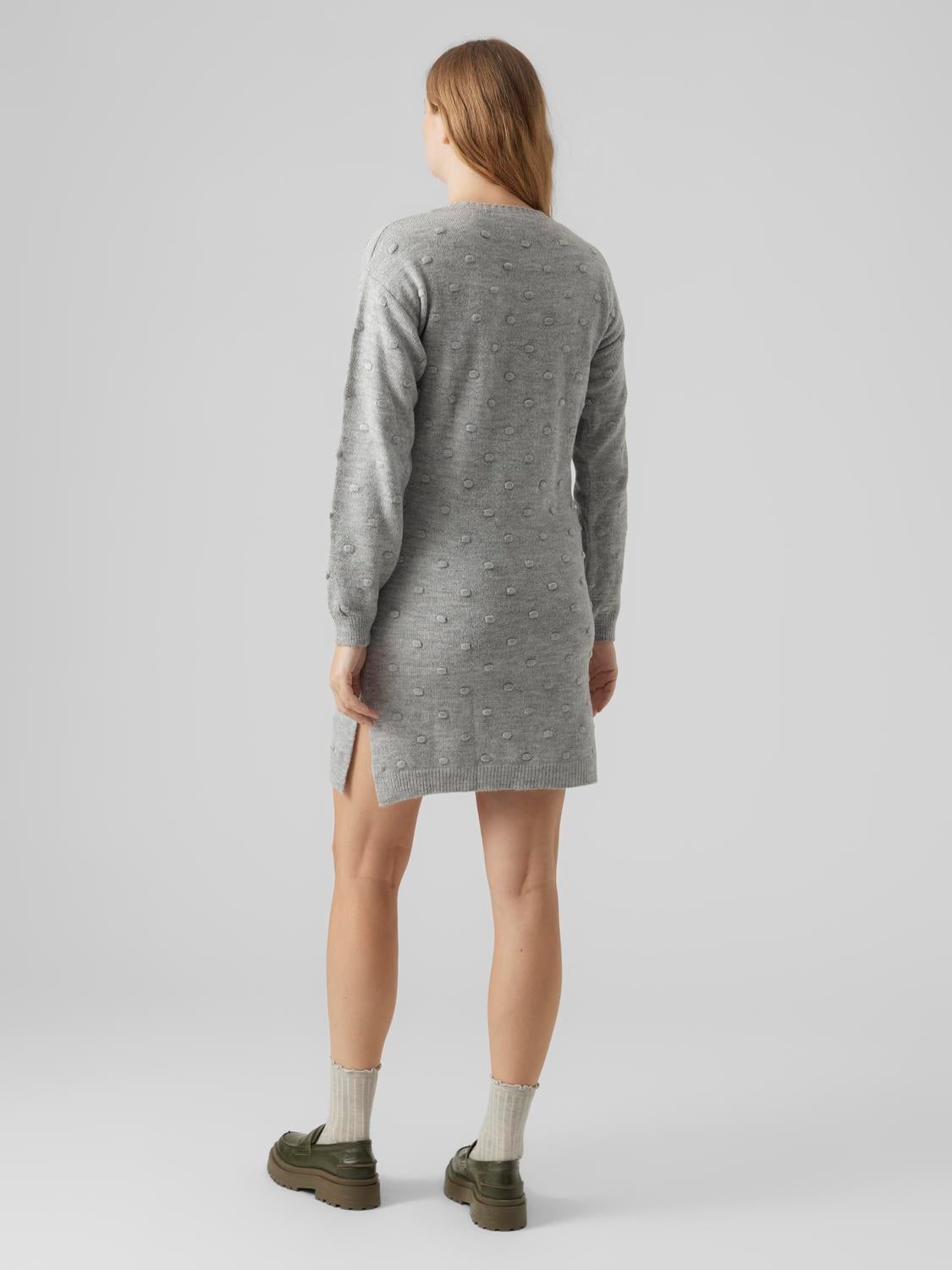 Knitted maternity-dress | Light Grey | MAMA.LICIOUS®