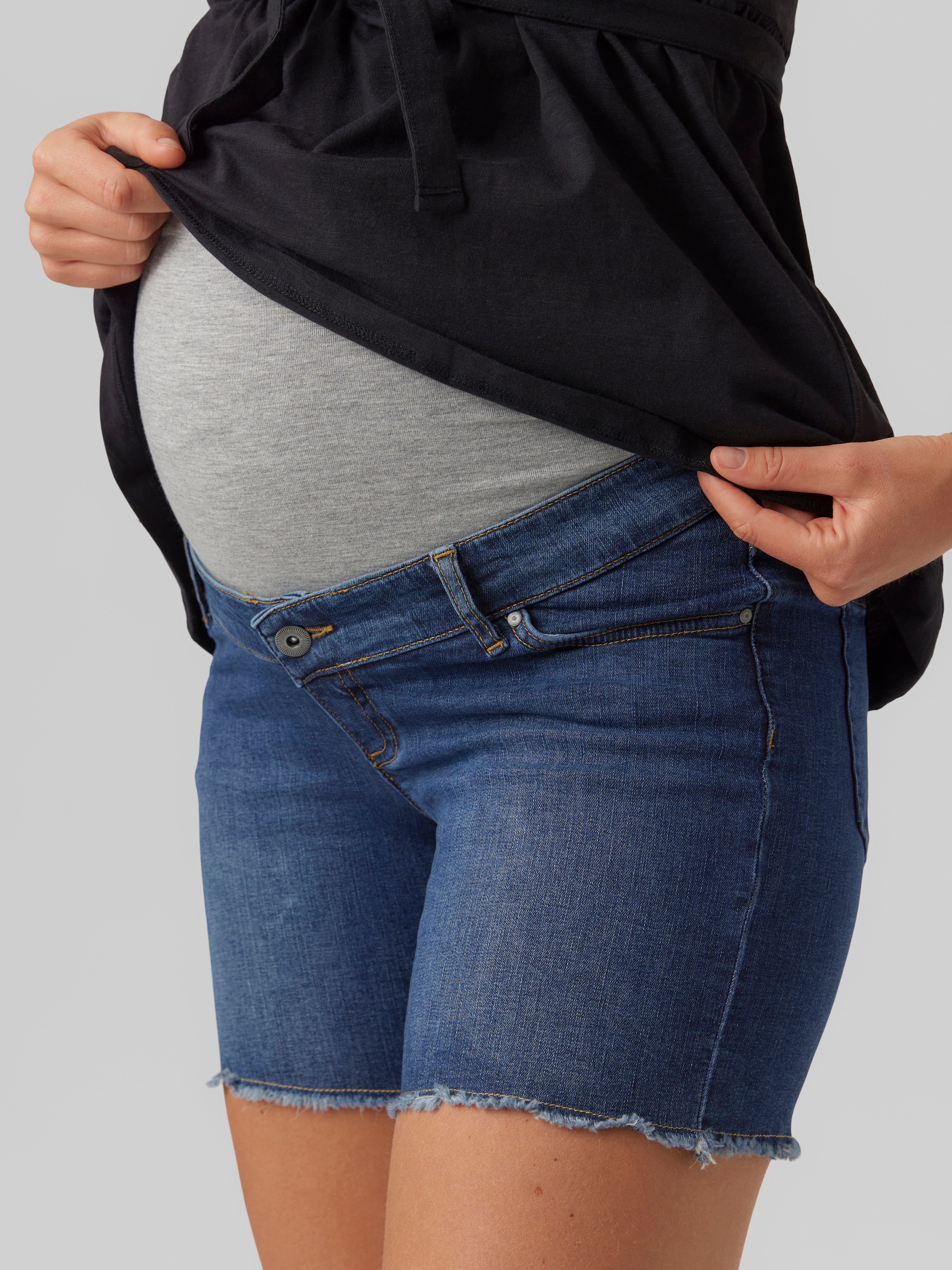 Salopette Short Aerie Denim Gris Taille S, Ourlet Brut, Femme