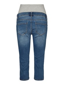 MAMA.LICIOUS Pantalons au genou Slim Fit Taille normale -Medium Blue Denim - 20017768