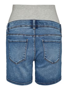 MAMA.LICIOUS Shorts Slim Fit Taille haute -Medium Blue Denim - 20017769