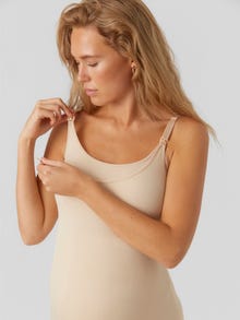 MAMA.LICIOUS MLHEAL Graviditetskjole -Mellow Buff - 20017858