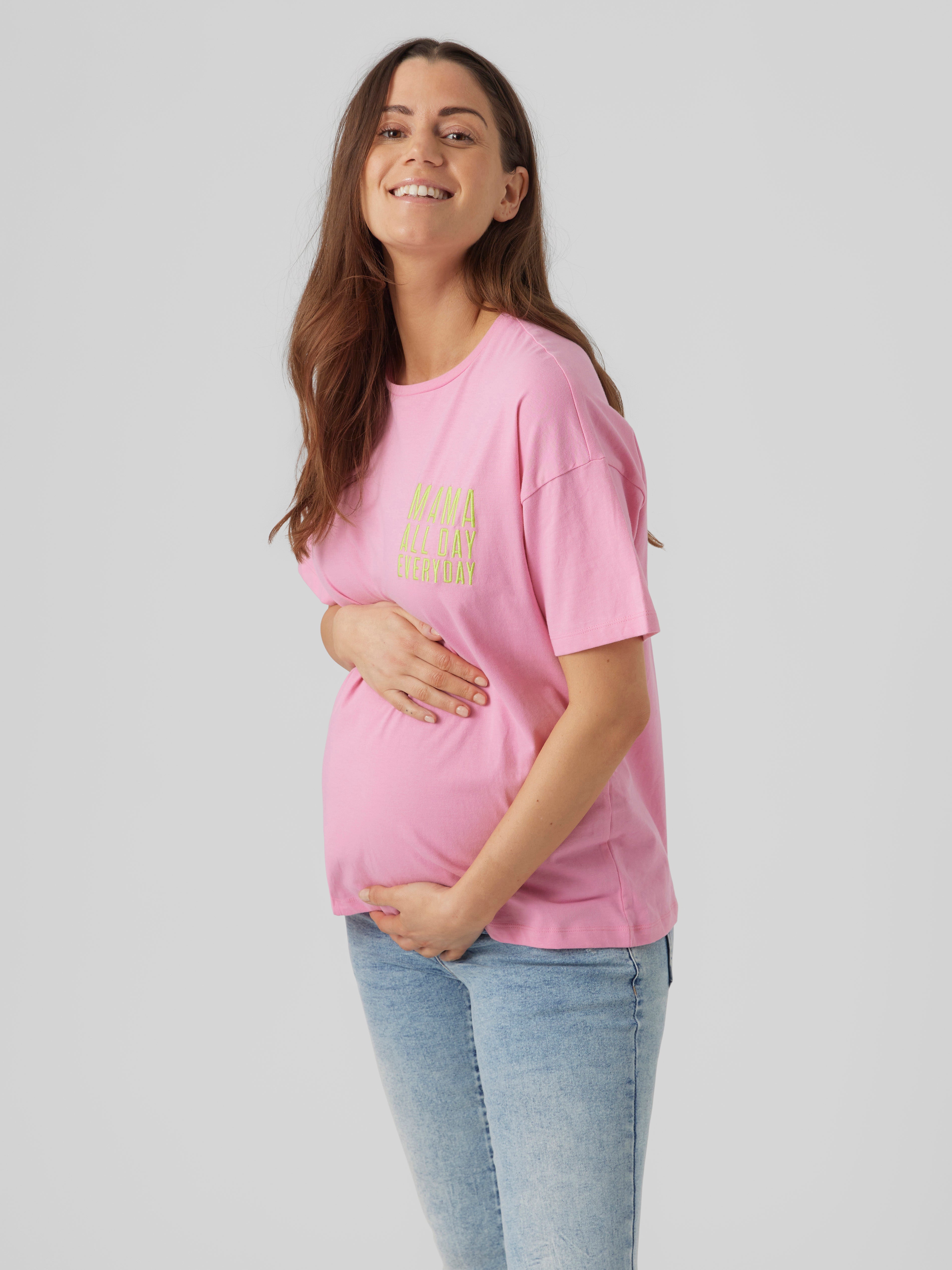 light pink maternity shirt