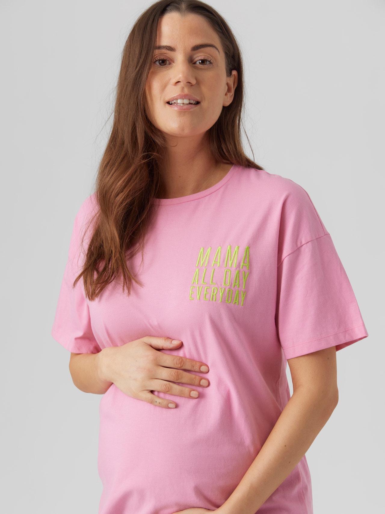 MAMA.LICIOUS Zwangerschaps-t-shirt  -Sachet Pink - 20017922