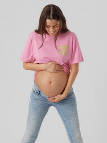 MAMA.LICIOUS T-shirt Loose Fit Scollo a U -Sachet Pink - 20017922