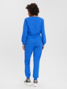 MAMA.LICIOUS Pantalones Corte regular Detalle elástico -Palace Blue - 20017954