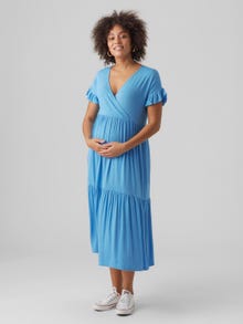 MAMA.LICIOUS Maternity-dress -Azure Blue - 20018146