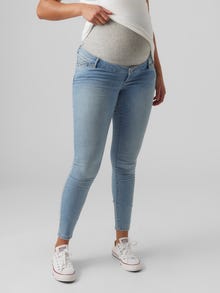 MAMA.LICIOUS Aptemptas kirpimas Džinsai -Light Blue Denim - 20018187