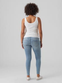 MAMA.LICIOUS Aptemptas kirpimas Džinsai -Light Blue Denim - 20018187