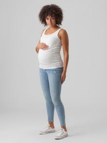 MAMA.LICIOUS Aptemptas kirpimas Džinsai -Light Blue Denim - 20018187