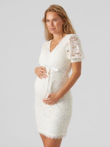 MAMA.LICIOUS MLMIVANA Robe de Maternité -Snow White - 20018204