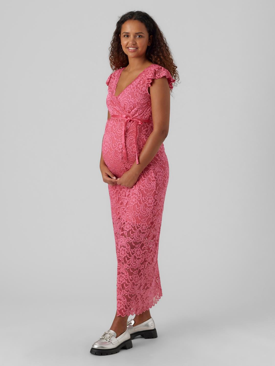 Light pink lace outlet maternity dress