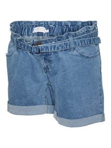 MAMA.LICIOUS Zwangerschaps-shorts -Light Blue Denim - 20018285