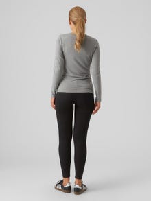 MAMA.LICIOUS Tops Regular Fit Col rond Manches classiques -Light Grey Melange - 20018310