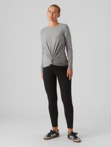 MAMA.LICIOUS Tops Regular Fit Col rond Manches classiques -Light Grey Melange - 20018310