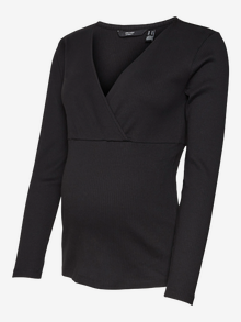 MAMA.LICIOUS Tops Corte regular Cuello en V -Black - 20018350