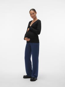 MAMA.LICIOUS Tops Corte regular Cuello en V -Black - 20018350