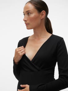 MAMA.LICIOUS Tops Corte regular Cuello en V -Black - 20018350