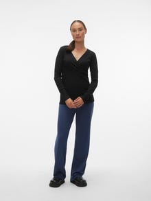 MAMA.LICIOUS Tops Corte regular Cuello en V -Black - 20018350