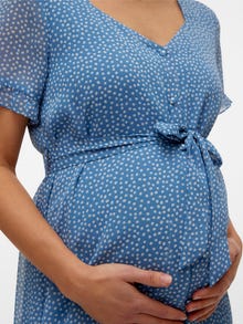 MAMA.LICIOUS VMMCARO Umstandskleid -Coronet Blue - 20018365