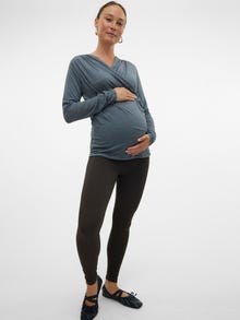 MAMA.LICIOUS Slim fit Korkea vyötärö Leggingsit -Java - 20018495
