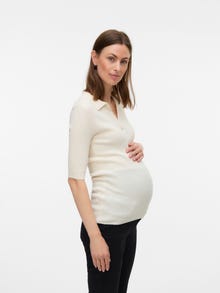 MAMA.LICIOUS Pulóveres Corte bodycon Polo -Birch - 20018552