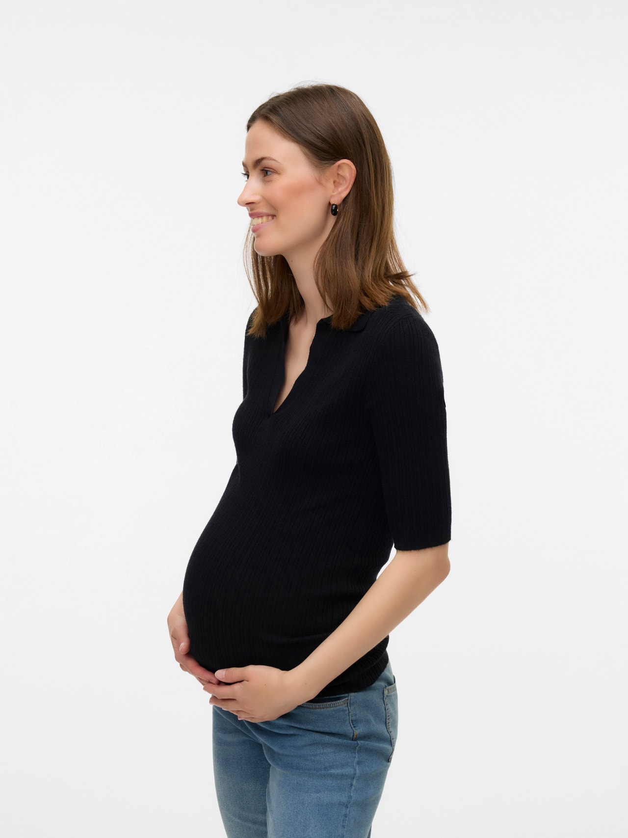 MAMA.LICIOUS Knitted maternity-pullover -Black - 20018552