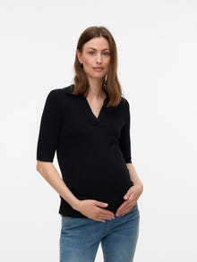 MAMA.LICIOUS Knitted maternity-pullover -Black - 20018552