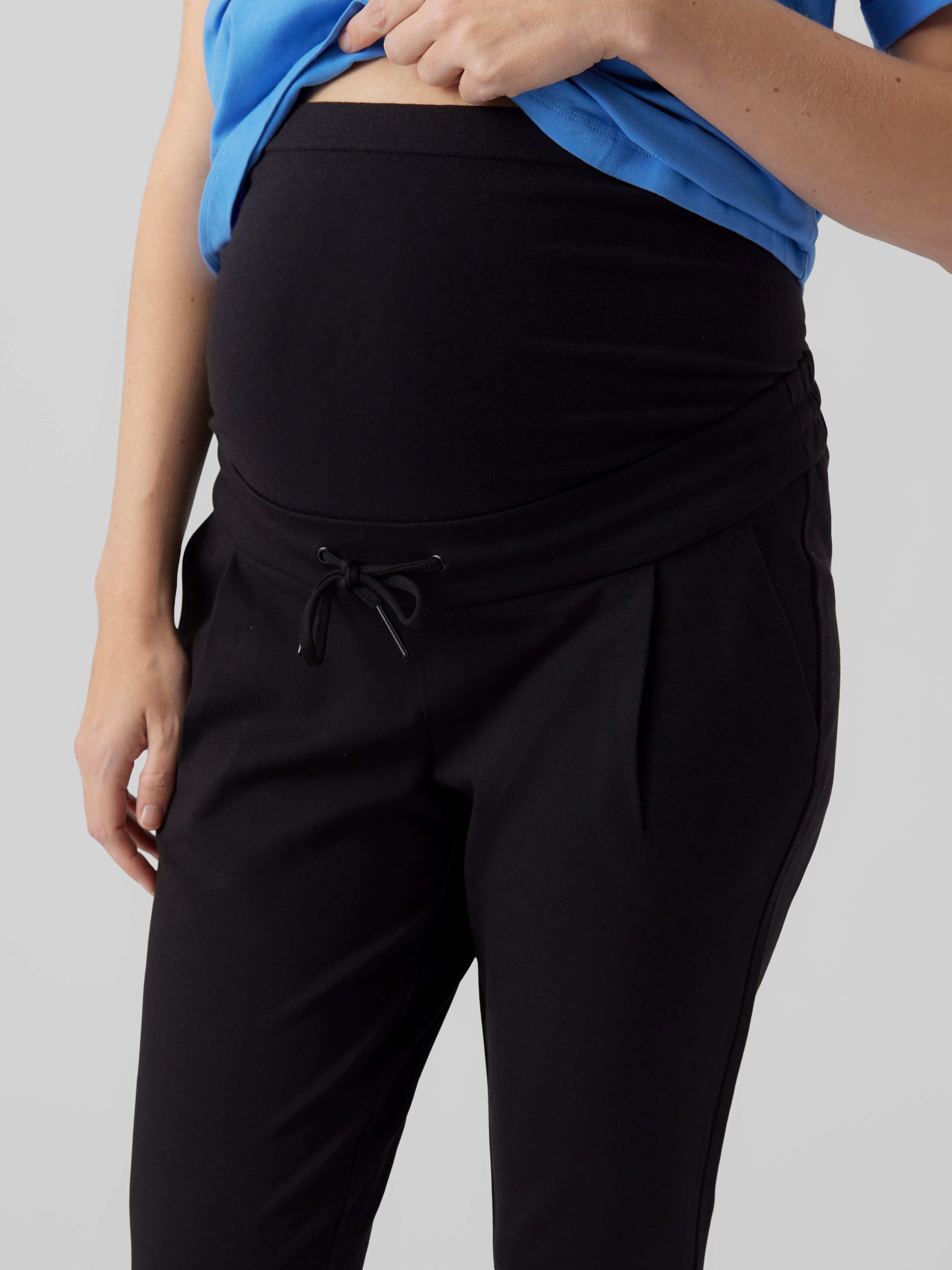 Home wide leg ribbed maternity trousers