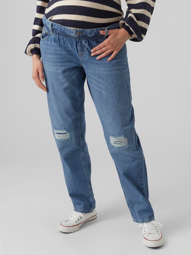 MAMA.LICIOUS Mom Fit Middels høy midje Jeans - 20018616
