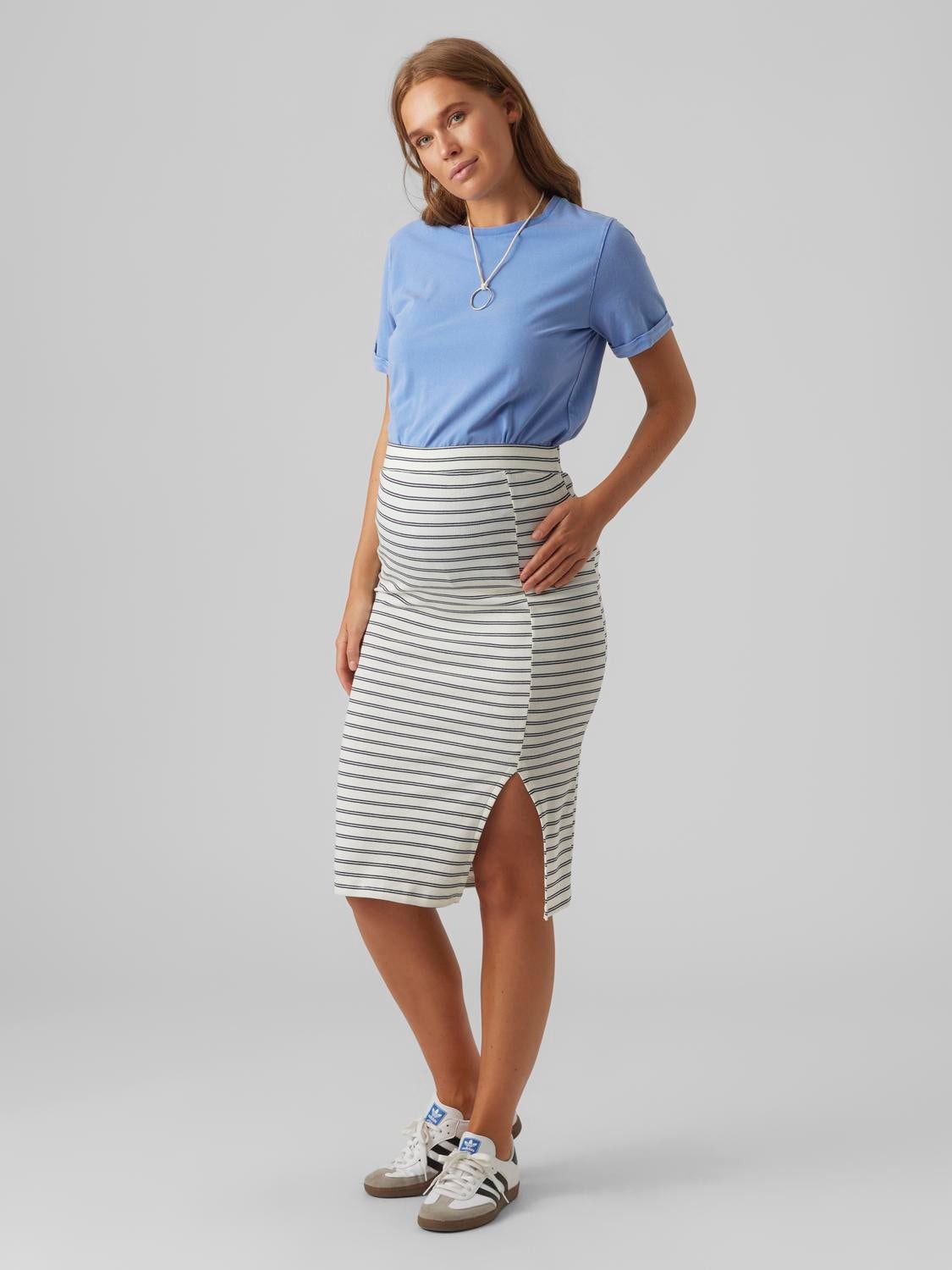 Striped maternity pencil on sale skirt