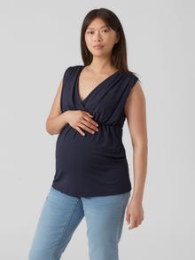 MAMA.LICIOUS Tops Regular Fit Col en V -Navy Blazer - 20018751