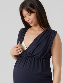 MAMA.LICIOUS Tops Regular Fit Col en V -Navy Blazer - 20018751