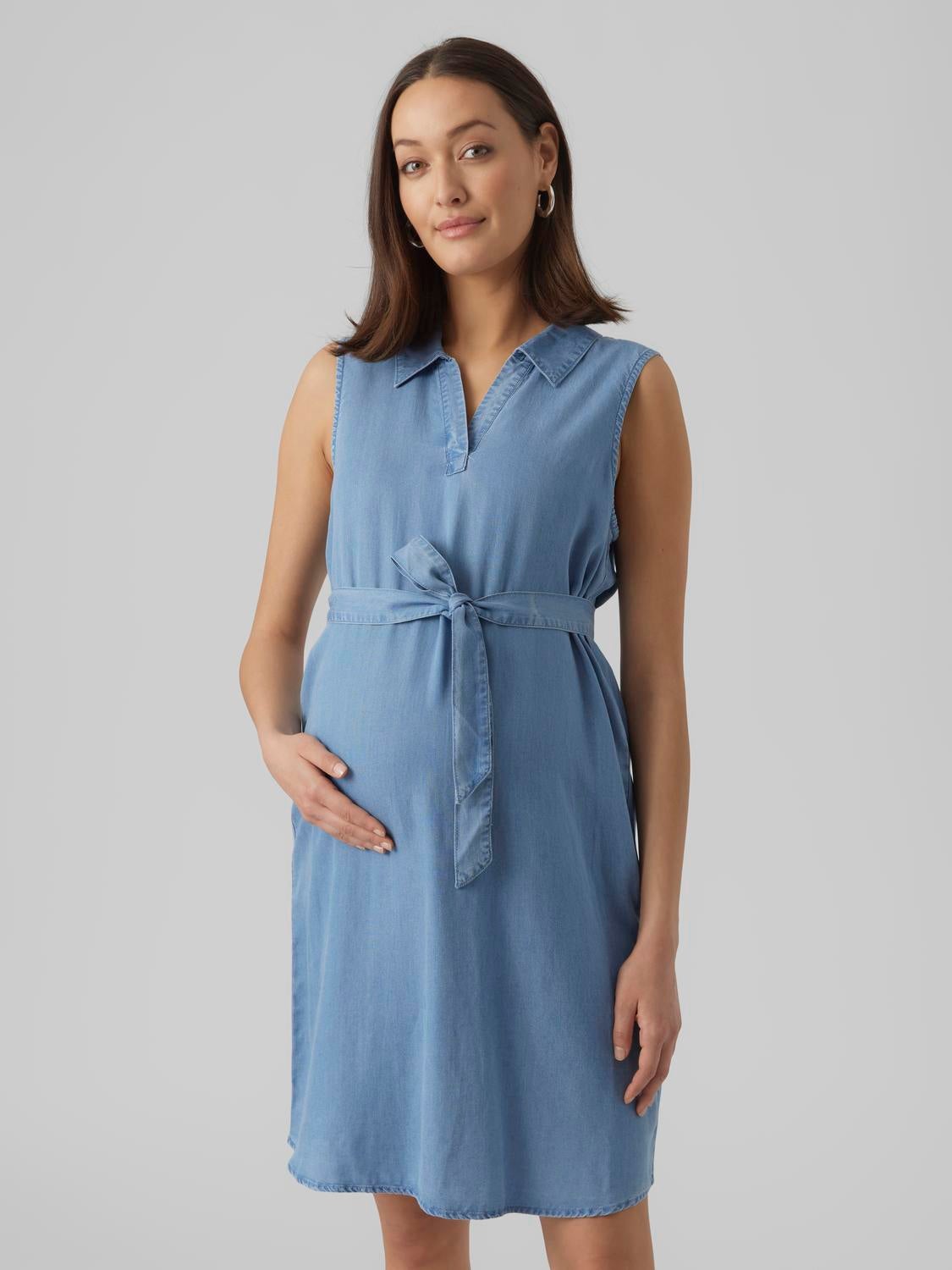 Flutter And Kick Womens Denim Maternity Dress Size Medium New with tags |  eBay