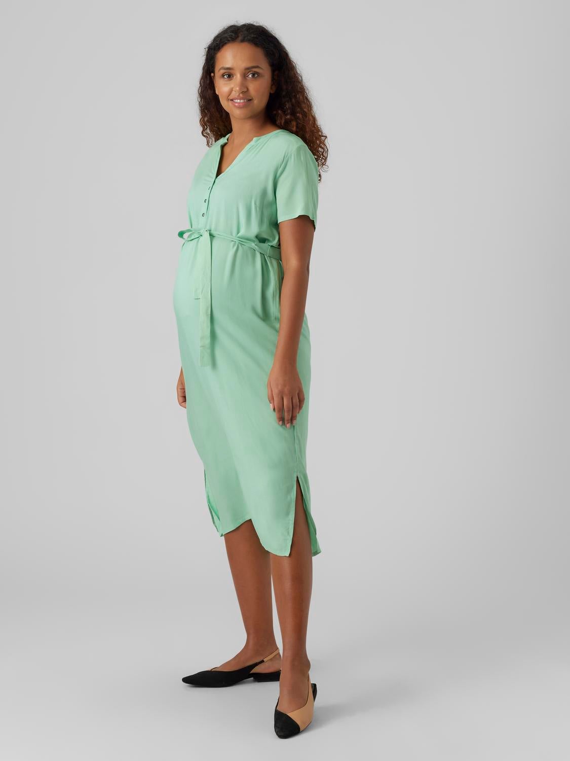 Robe midi Vert clair MAMA.LICIOUS