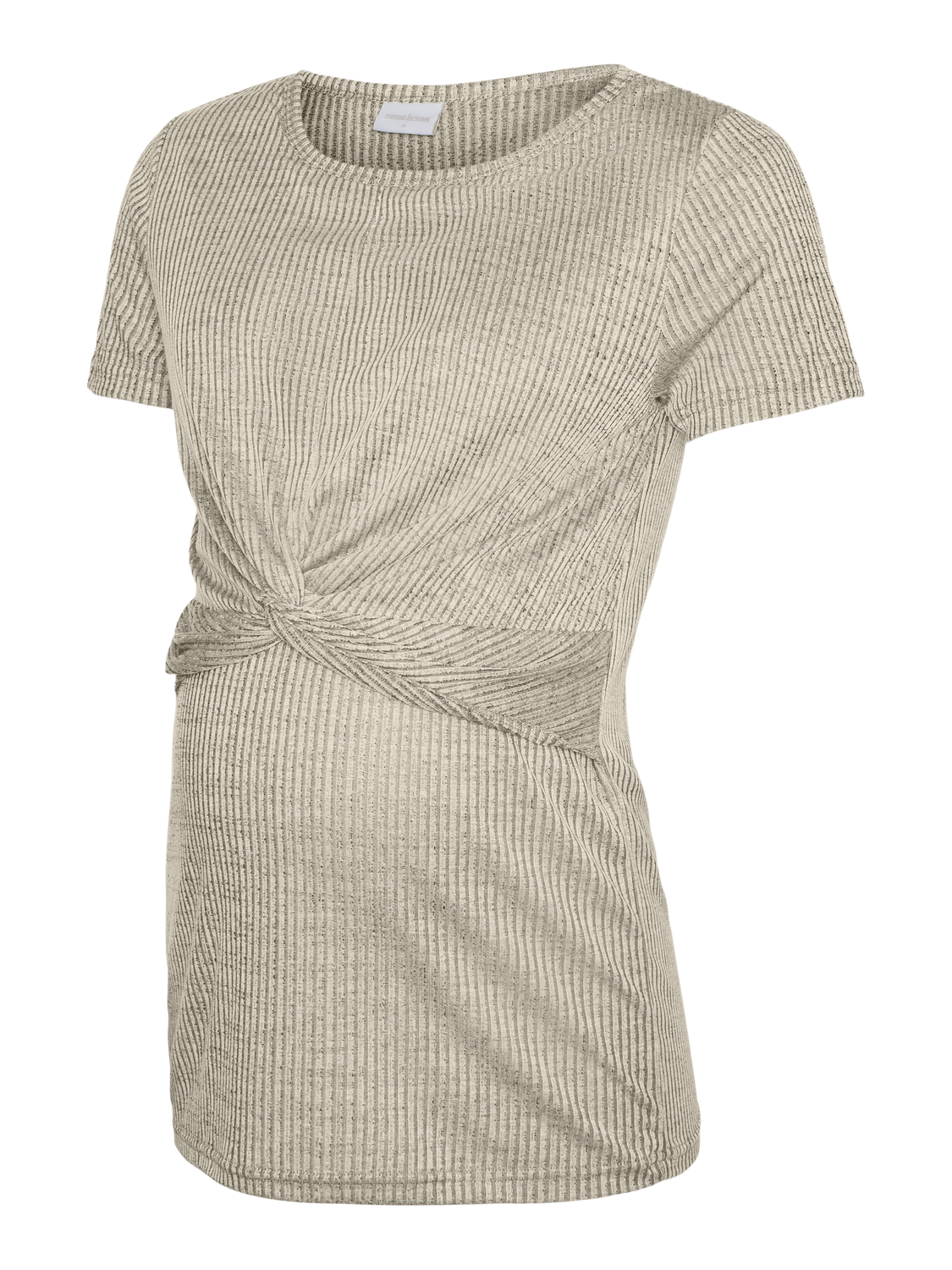MAMA.LICIOUS Krój regularny Okrągły dekolt T-shirt -Oatmeal - 20018835