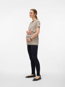 MAMA.LICIOUS Slim fit Korkea vyötärö Leggingsit -Black - 20018836
