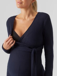 MAMA.LICIOUS Krój regularny Dekolt w serek Góra -Navy Blazer - 20018841