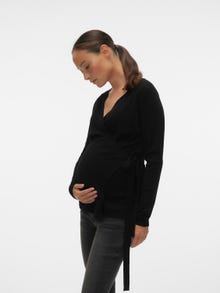MAMA.LICIOUS MLLENA Graviditetsstriktrøje -Black - 20018857