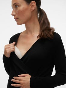 MAMA.LICIOUS MLLENA Graviditetsstriktrøje -Black - 20018857
