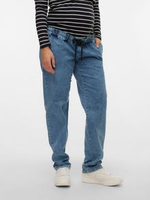 MAMA.LICIOUS Luźno dopasowane Jeans -Medium Blue Denim - 20018889