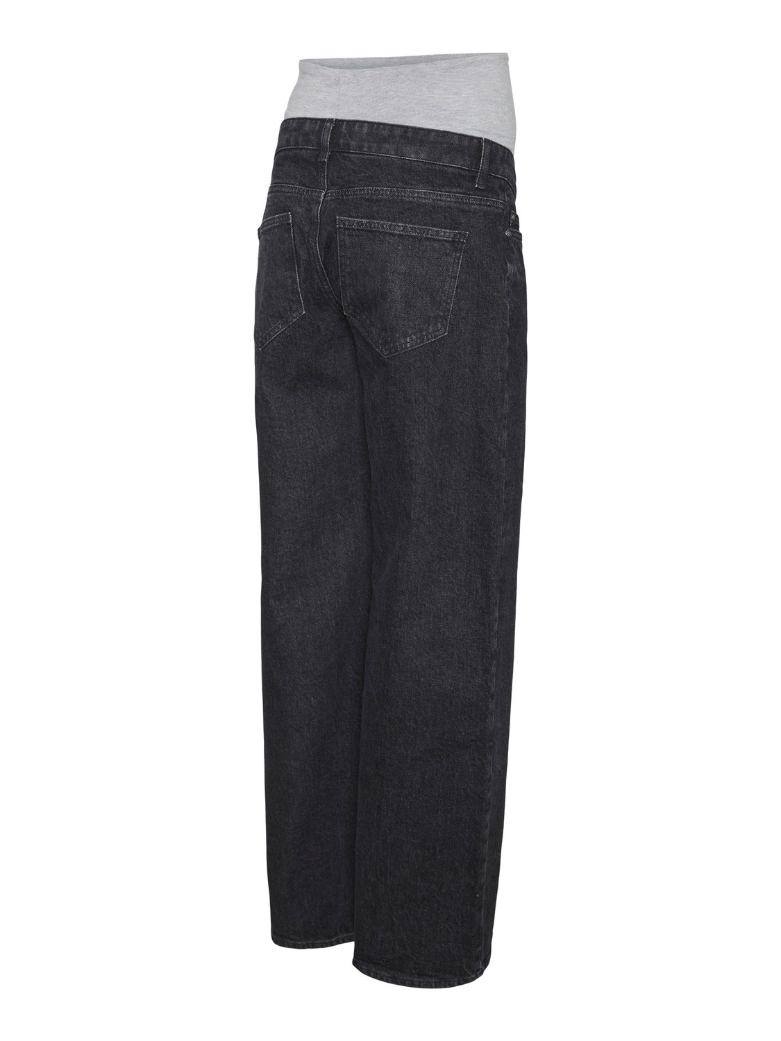 MAMA.LICIOUS Wide leg fit Low waist Jeans -Dark Grey Denim - 20018901