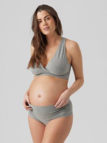 MAMA.LICIOUS 3-pack maternity-briefs -Light Grey Melange - 20018936