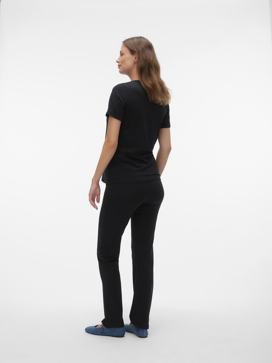 Pantalones Corte straight Negro MAMA.LICIOUS