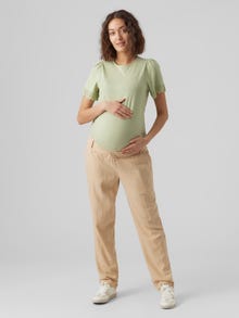 MAMA.LICIOUS Regular fit Housut -Irish Cream - 20018989